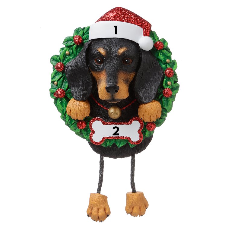 Dachshund in a Wreath