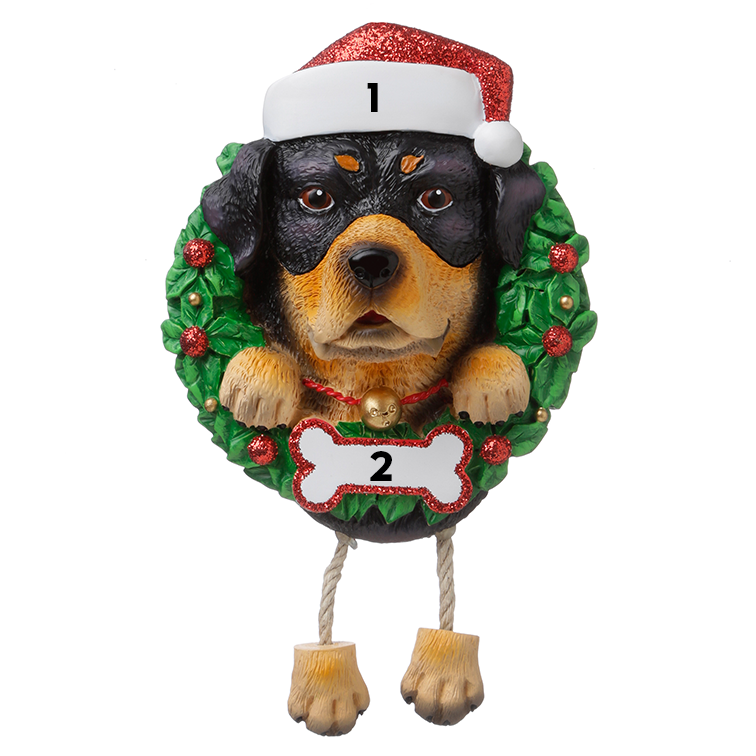 Rottweiller in a Wreath