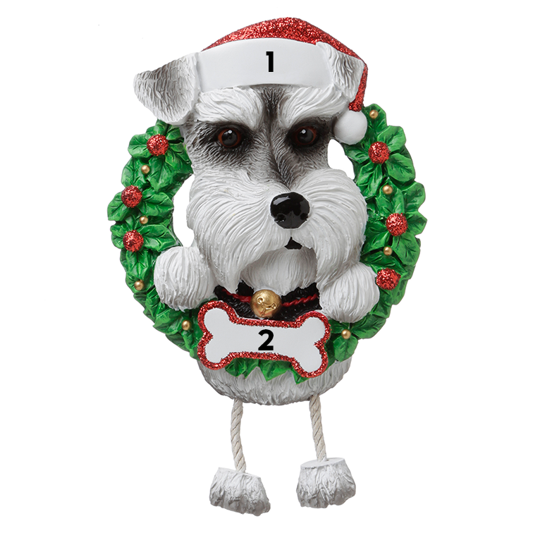 Schnauzer in a Wreath