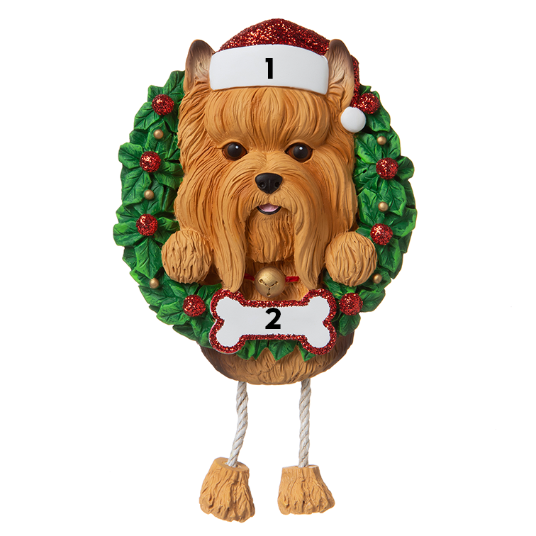 Yorkie in a Wreath