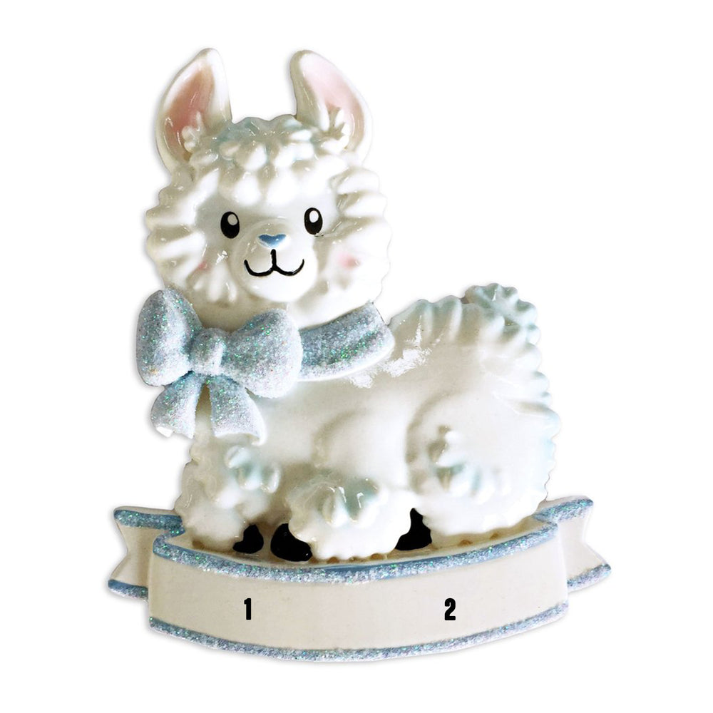 Baby Llama - Blue Bowtie (7471023489198)