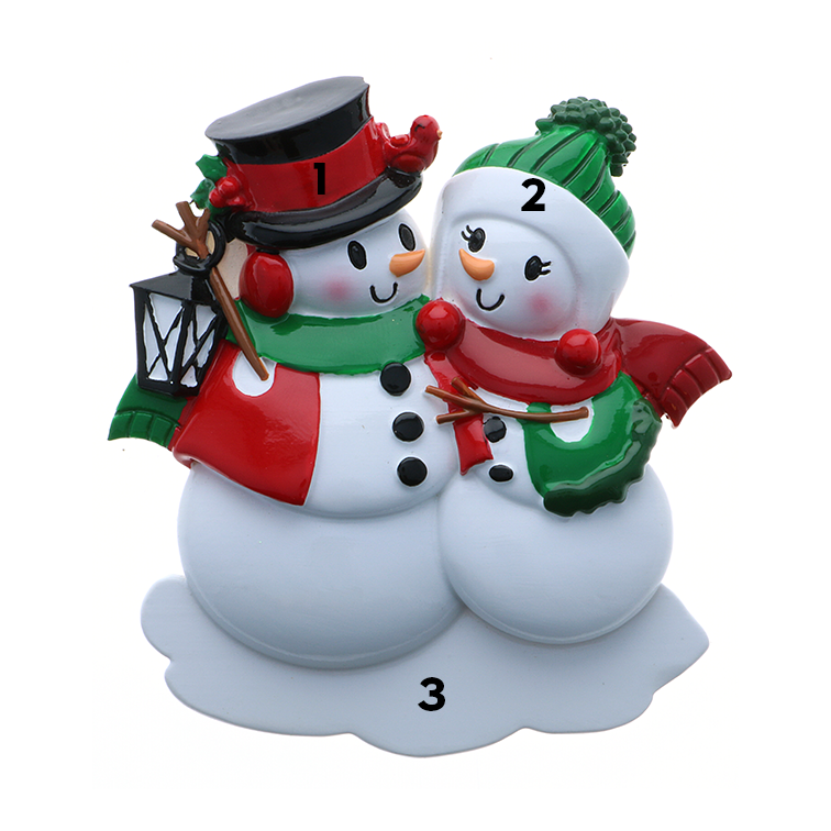 Cuddly Snowman Couple