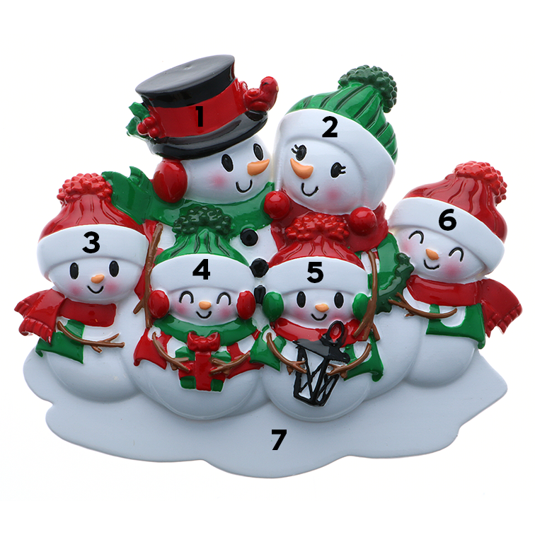 Cuddly Snowman Family of Six