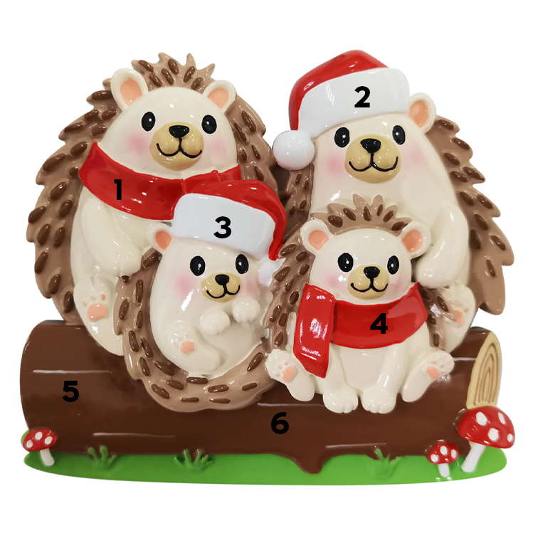 Hedgehog Family of Four