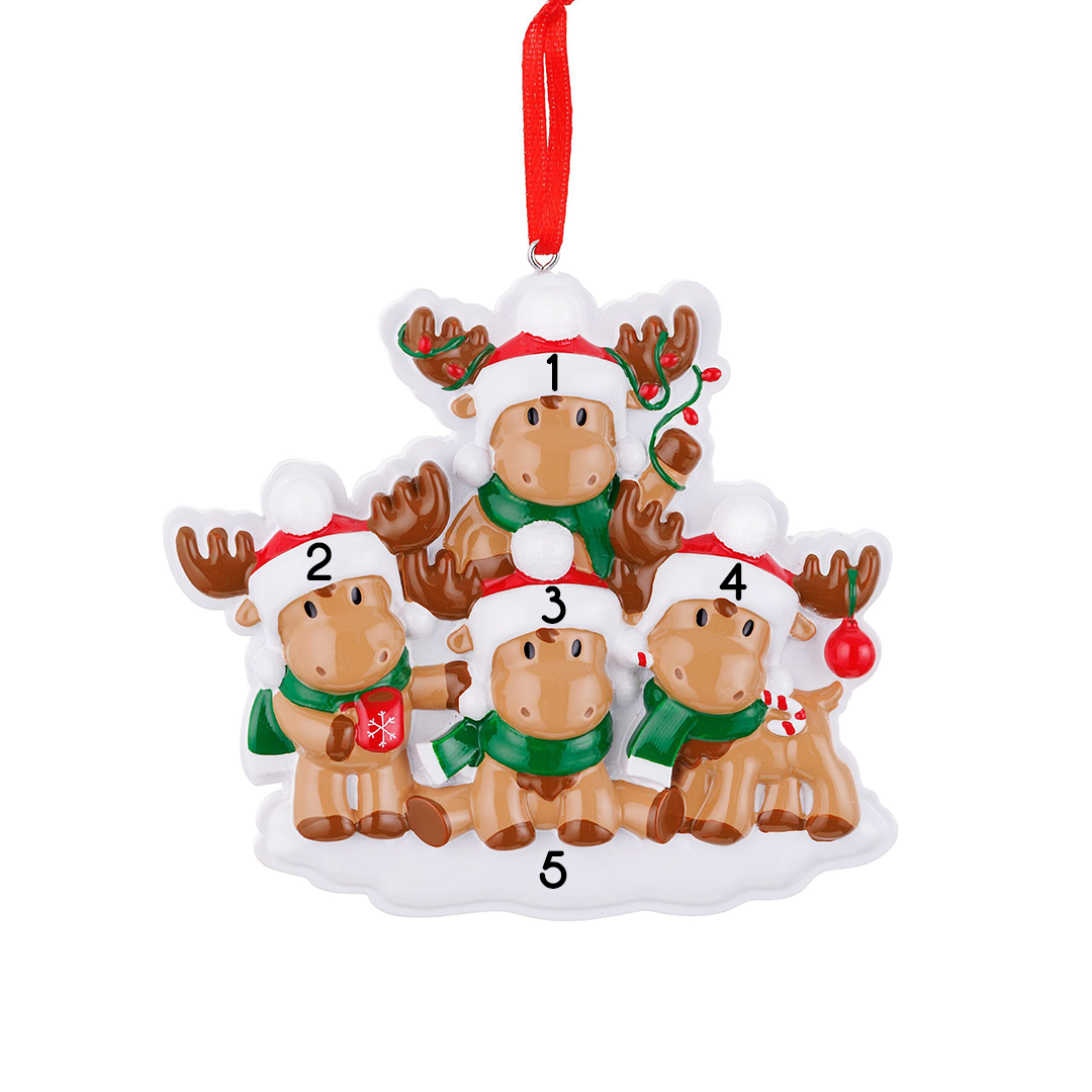 Cutesy Moose - Family of Four