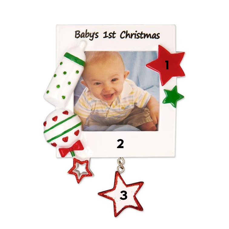 Baby's First Christmas Red Frame