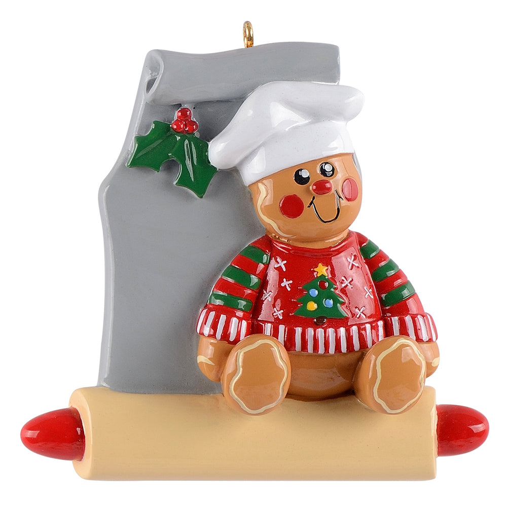 Cute Gingerbread man on a Rolling Pin