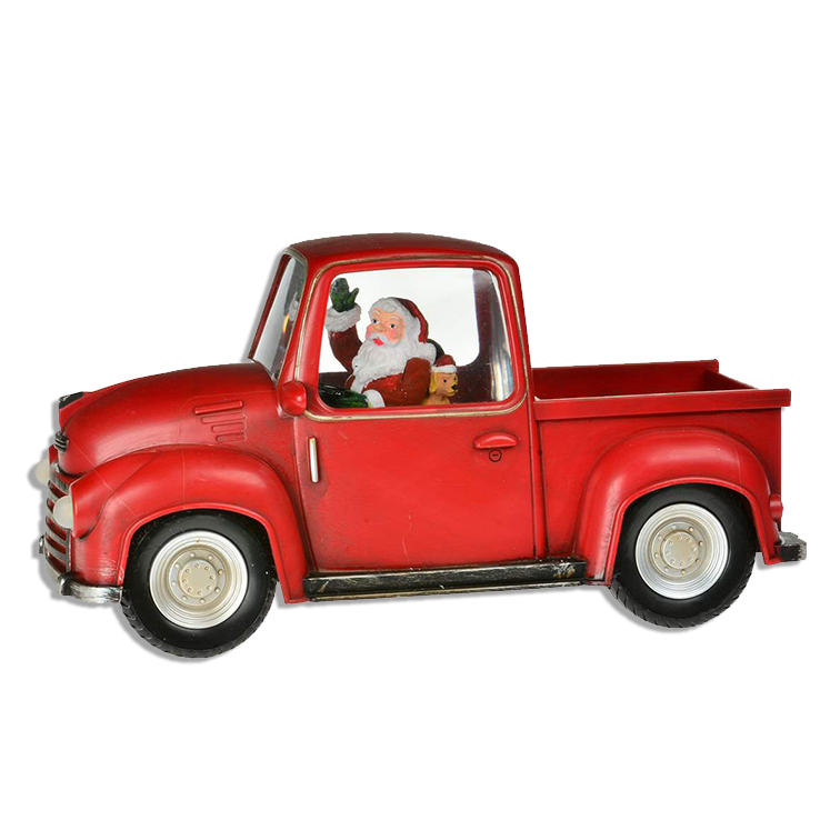 Santa Red Truck Lantern