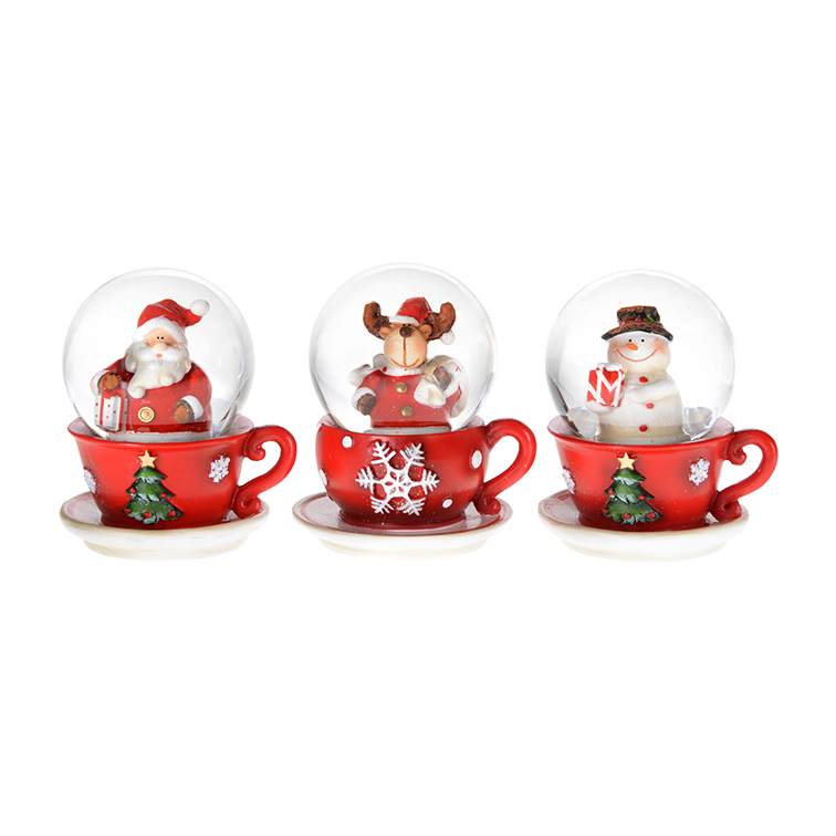 Saucer Snowglobe Assorted