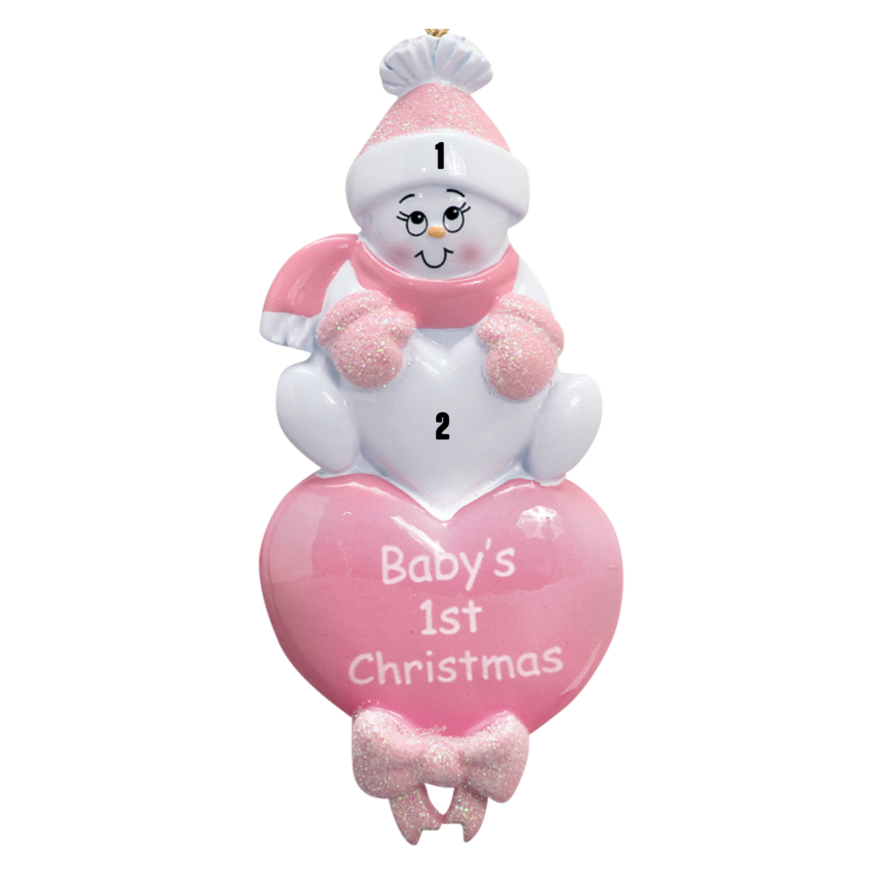 Santa'Ville-Baby Pink on a Heart - First Christmas (7451247935662)