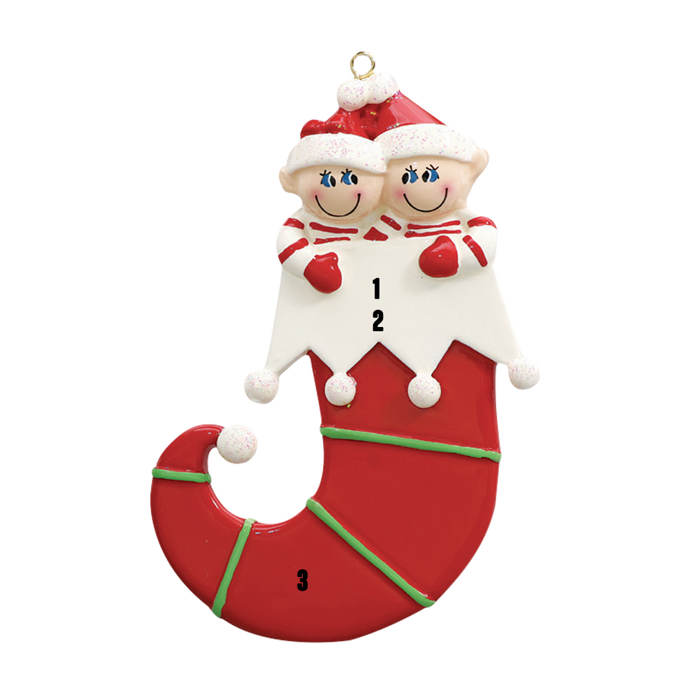 Santa'Ville-Elf Couple - Red Stocking (7451244691630)