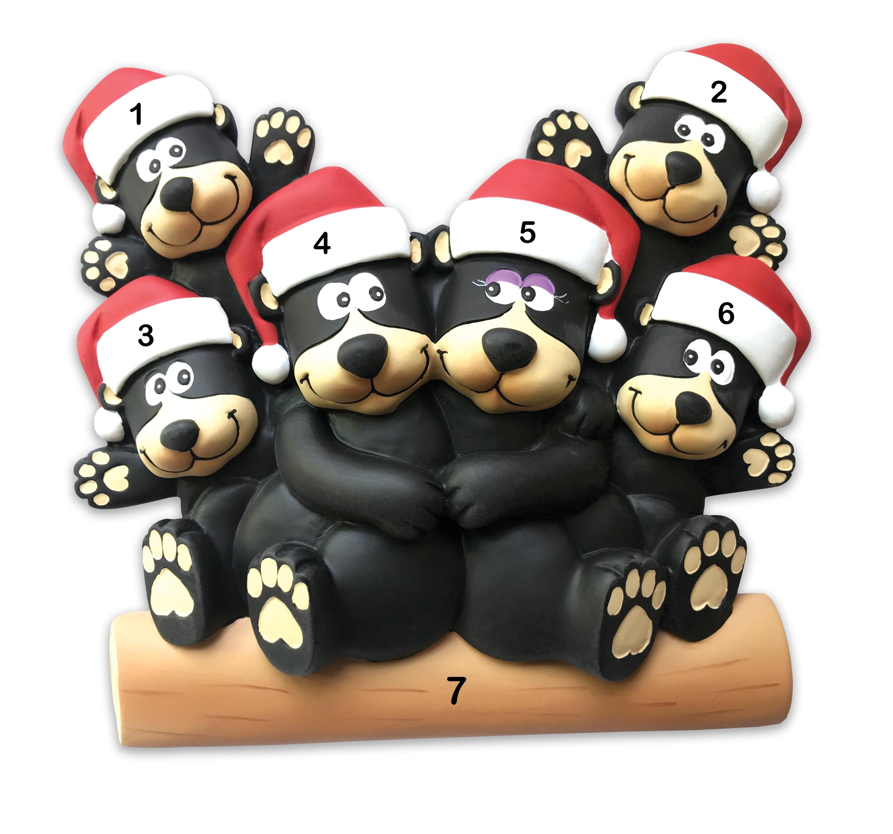 Santa Hat Bear Family of Six (6013819748526)