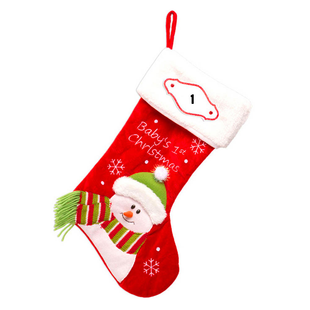 Santa'Ville-Red snowman stocking for your little snowman (7451240431790)