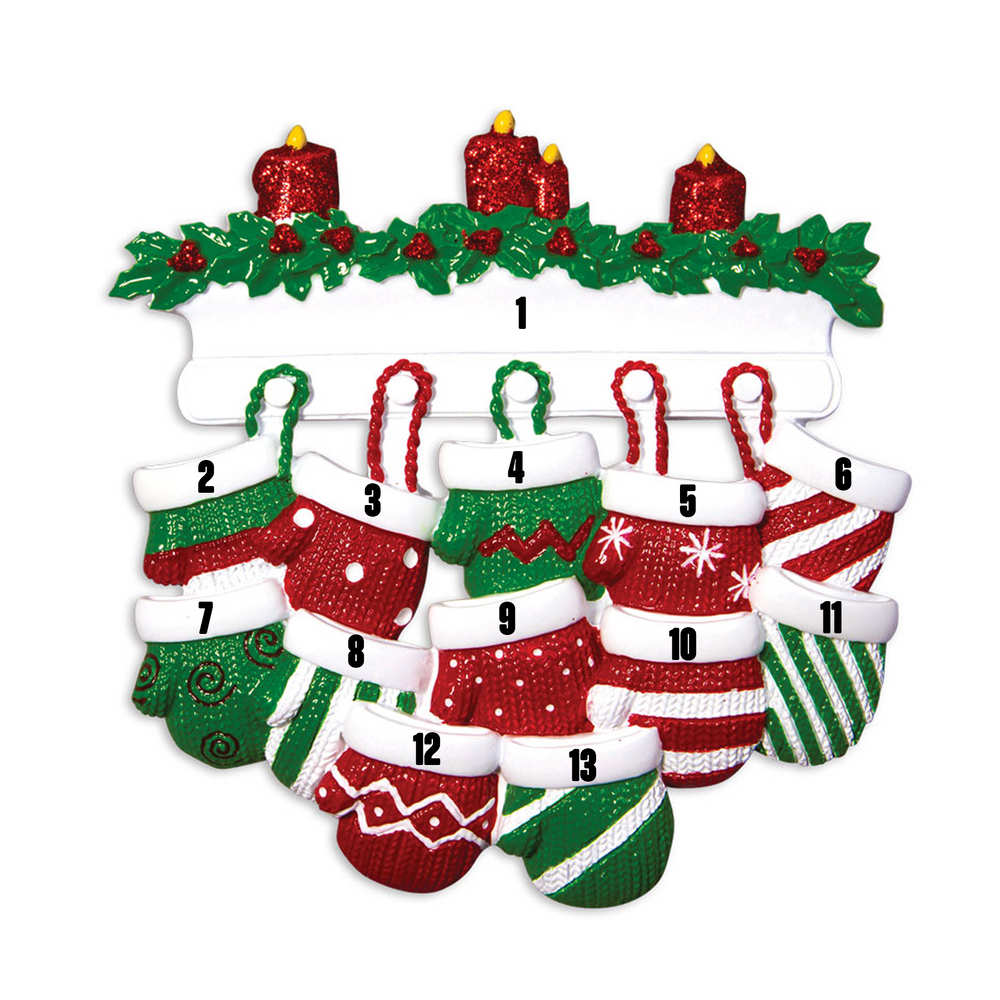 Santa'Ville-Enough Mittnes for a family of Twelve - Red and Green (7451244331182)