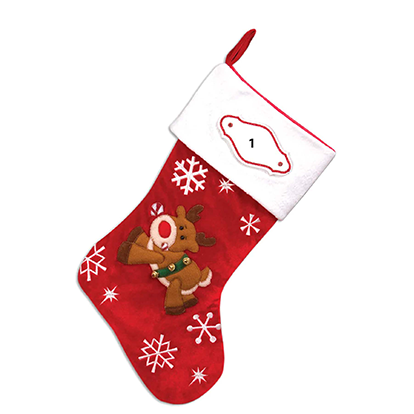 Red Reindeer Stocking