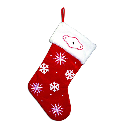 Red Snowflake Stocking