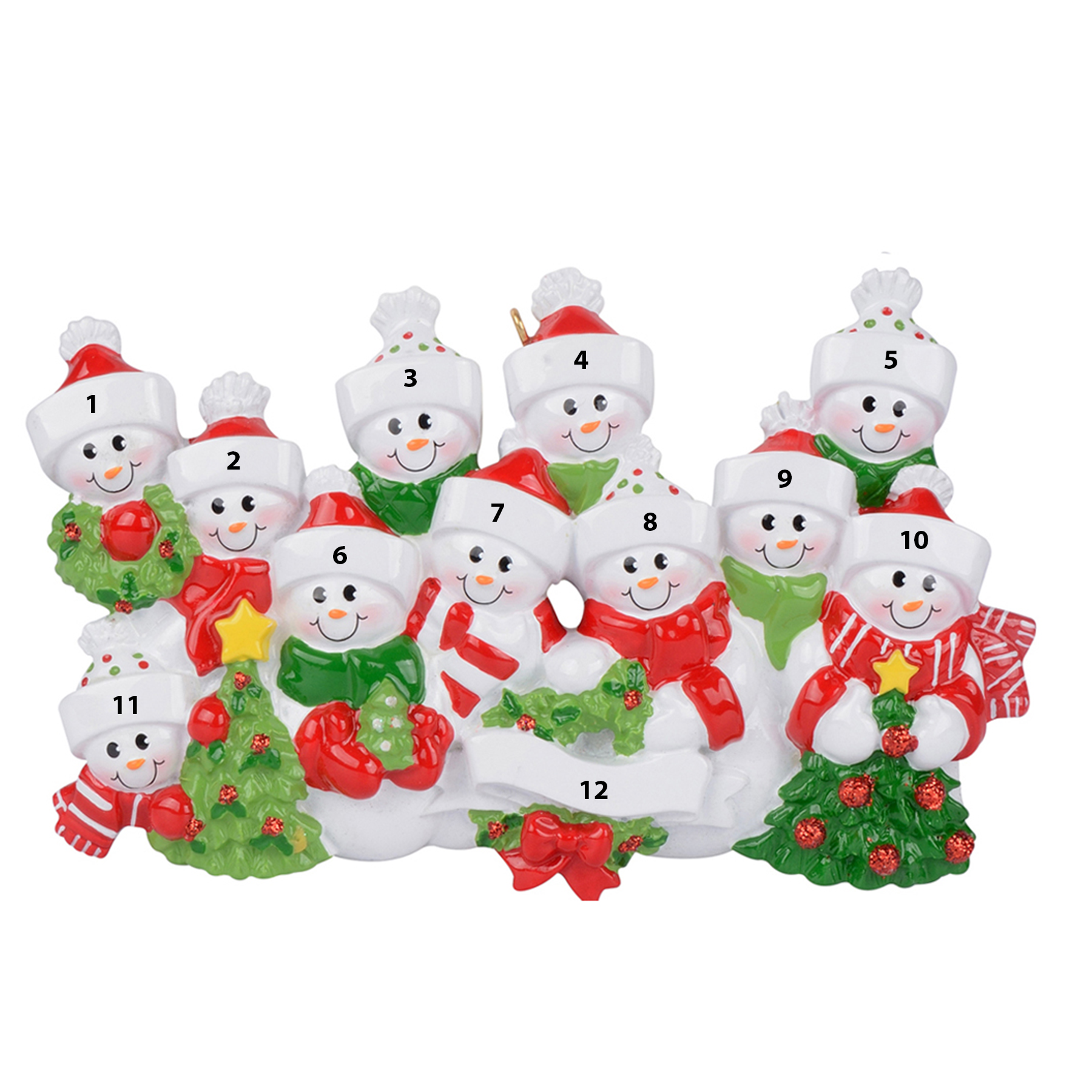 Snowman Family of Eleven